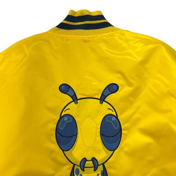 NWT VeeFriends Wise Wasp Satin Starter Jacket Yellow/Blue Mens Size XL Gary Vee - Picture 6 of 12